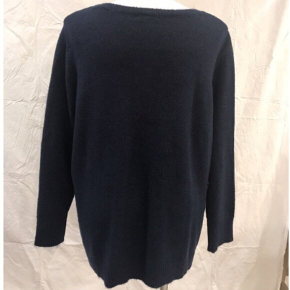 Retrology Navy Sweater with Sequin and Gem Accents - Picture 3 of 6